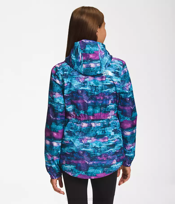 fleur de cactus violet tnf imprimé multi-colorant enfants The North Face veste de pluie Antora 62XR754