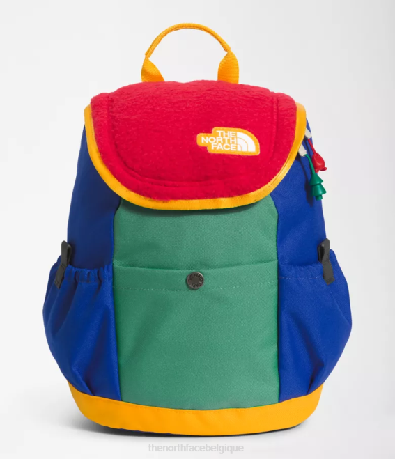 rouge tnf/vert herbe profonde/bleu tnf enfants The North Face sac à dos mini explorateur pour jeunes 62XR395