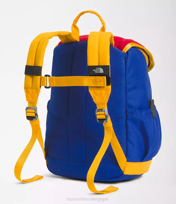 rouge tnf/vert herbe profonde/bleu tnf enfants The North Face sac à dos mini explorateur pour jeunes 62XR395