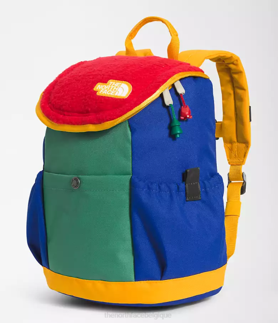 rouge tnf/vert herbe profonde/bleu tnf enfants The North Face sac à dos mini explorateur pour jeunes 62XR395