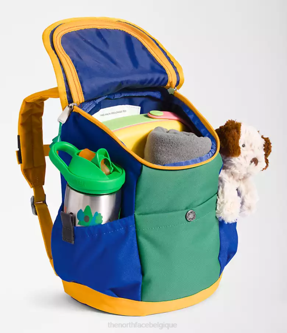 rouge tnf/vert herbe profonde/bleu tnf enfants The North Face sac à dos mini explorateur pour jeunes 62XR395
