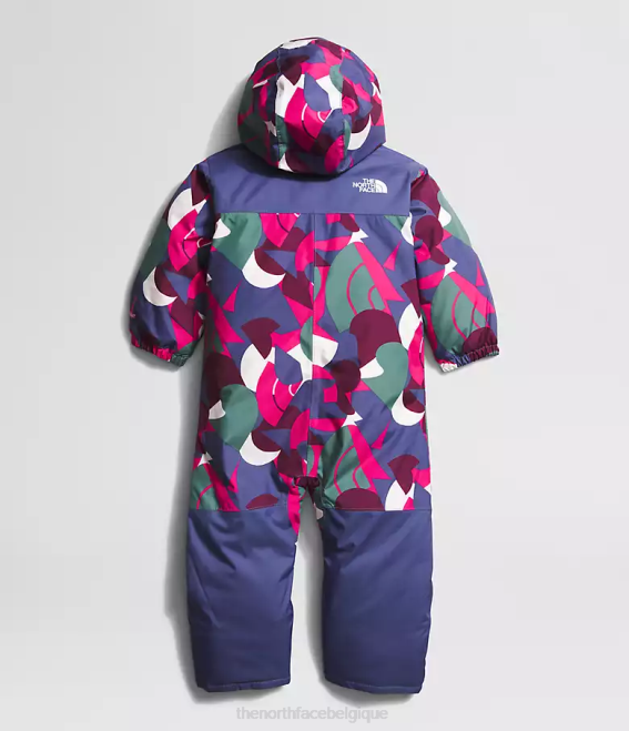M. grand imprimé abstrait rose bébé The North Face combinaison de neige liberté 62XR275
