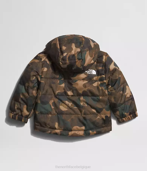 Utilitaire Brown Camo Texture Small Print bébé The North Face veste à capuche réversible à fermeture éclair intégrale mt chimbo 62XR867