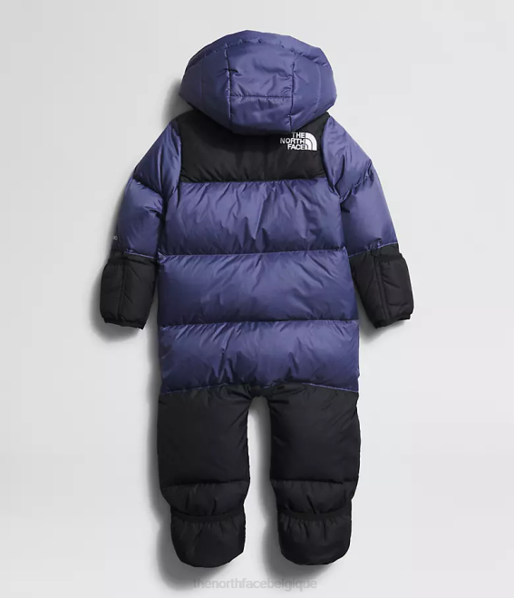 bleu grotte bébé The North Face 1996 rétro nuptse une-pièce 62XR93