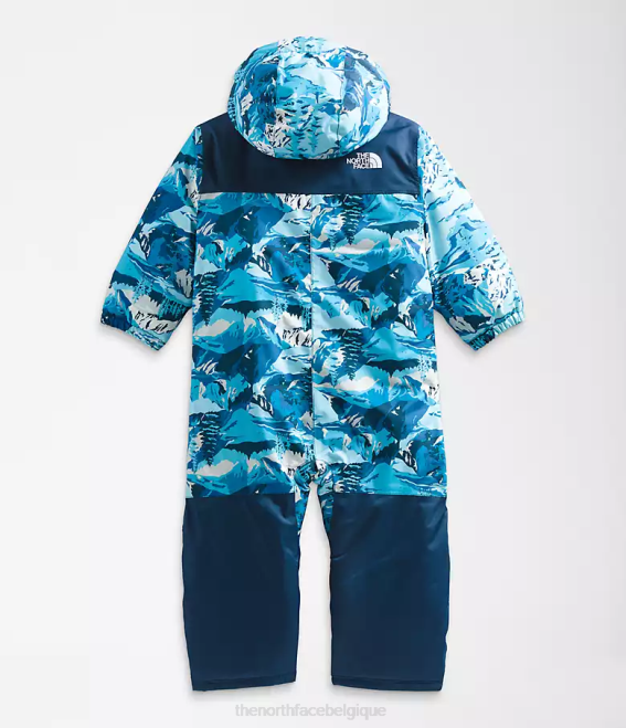 imprimé acoustique bleu des montagnes des pics de neige bébé The North Face combinaison de neige liberté 62XR276