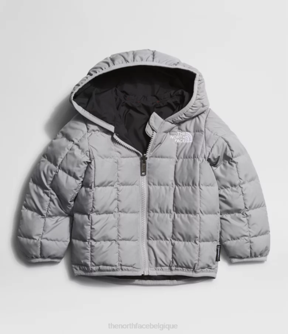 mélanger le gris bébé The North Face veste à capuche réversible thermoball 62XR638