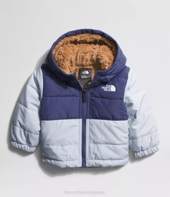 pervenche poussiéreuse bébé The North Face veste à capuche réversible à fermeture éclair intégrale mt chimbo 62XR866