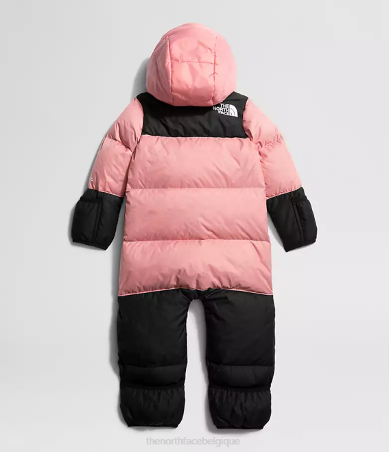 rose ombragée bébé The North Face 1996 rétro nuptse une-pièce 62XR92