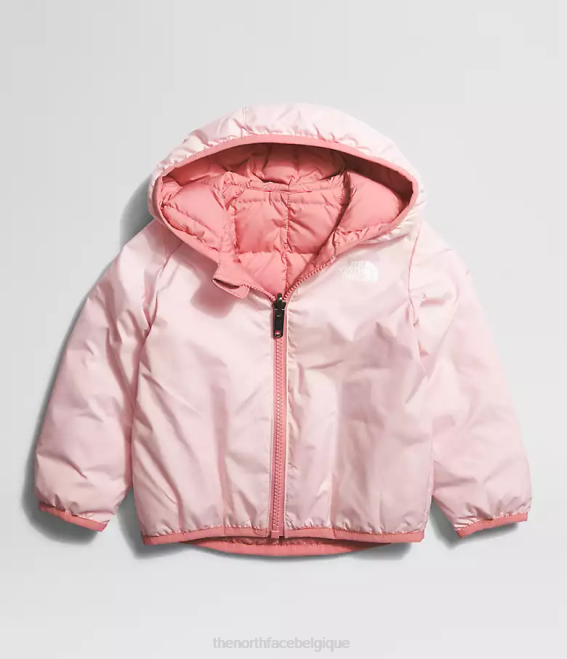 rose ombragée bébé The North Face veste à capuche réversible thermoball 62XR637