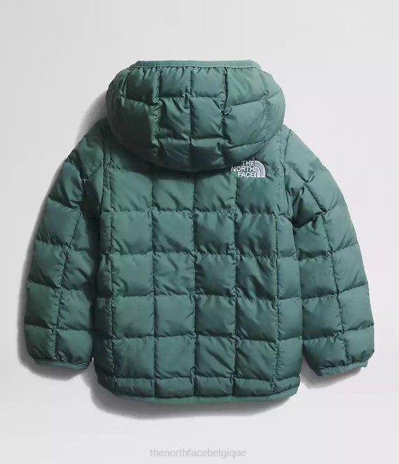 sauge noire bébé The North Face veste à capuche réversible thermoball 62XR636