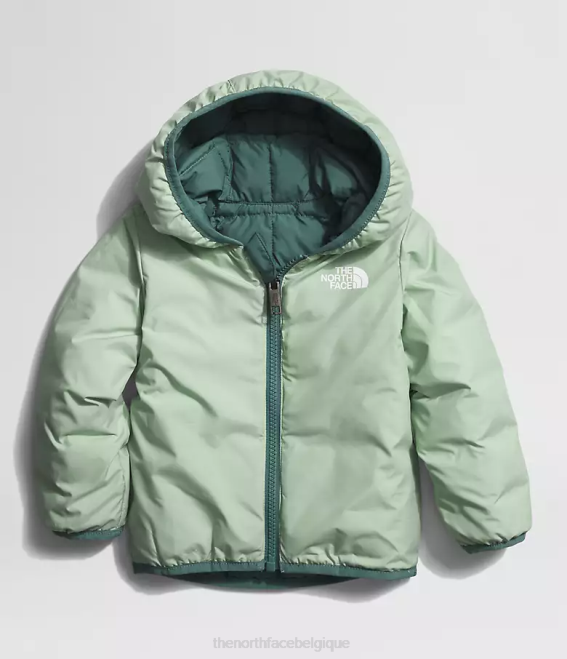 sauge noire bébé The North Face veste à capuche réversible thermoball 62XR636