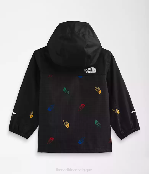 tnf noir imprimé grille de logo bébé The North Face veste de pluie Antora 62XR588