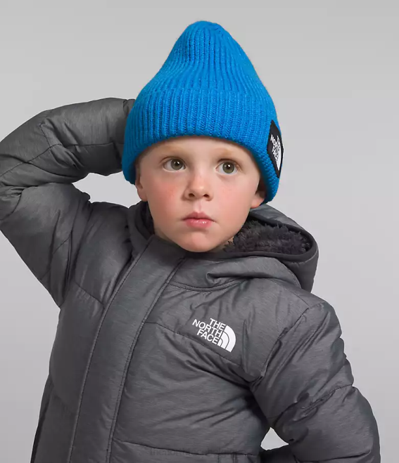 bleu optique enfants The North Face bonnet à revers avec logo tnf 62XR77