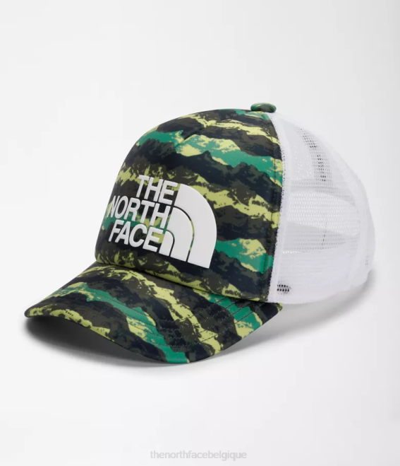 impression panoramique de montagne verte d’herbe profonde enfants The North Face camionneur en mousse 62XR184