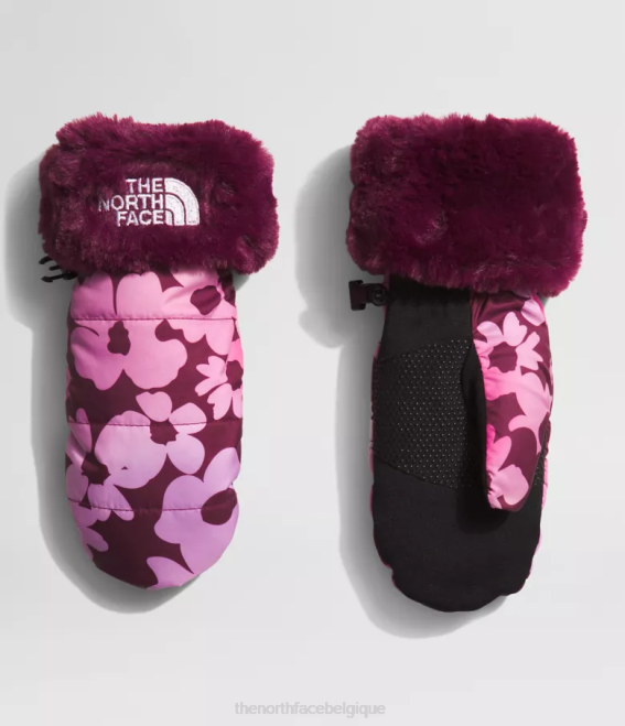 imprimé floral dégradé de mûre de Boysen enfants The North Face mitaines tourbillonnantes mossbud 62XR631