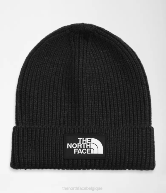 tnf noir enfants The North Face bonnet à revers avec logo tnf 62XR75