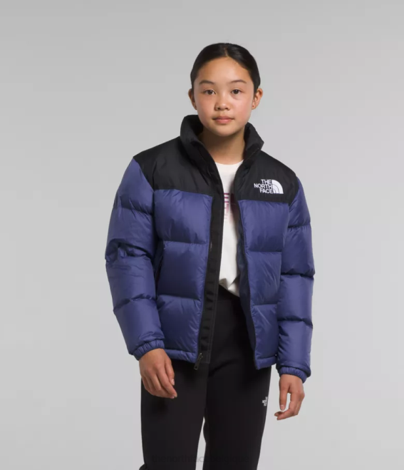 bleu grotte enfants The North Face veste nuptse rétro 1996 62XR914