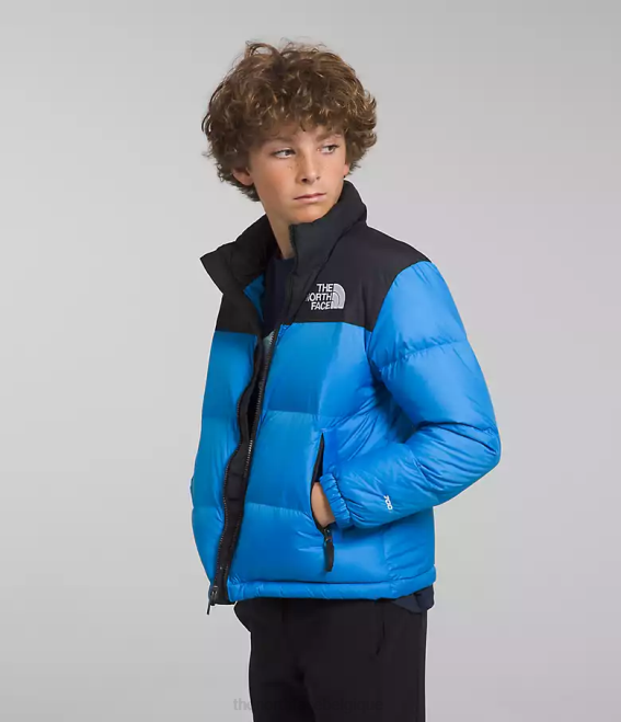 bleu super sonique enfants The North Face veste nuptse rétro 1996 62XR907