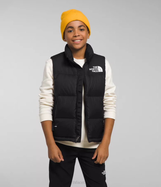 tnf noir enfants The North Face gilet nuptse rétro 1996 62XR187