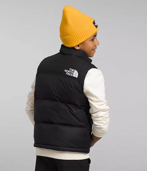 tnf noir enfants The North Face gilet nuptse rétro 1996 62XR187
