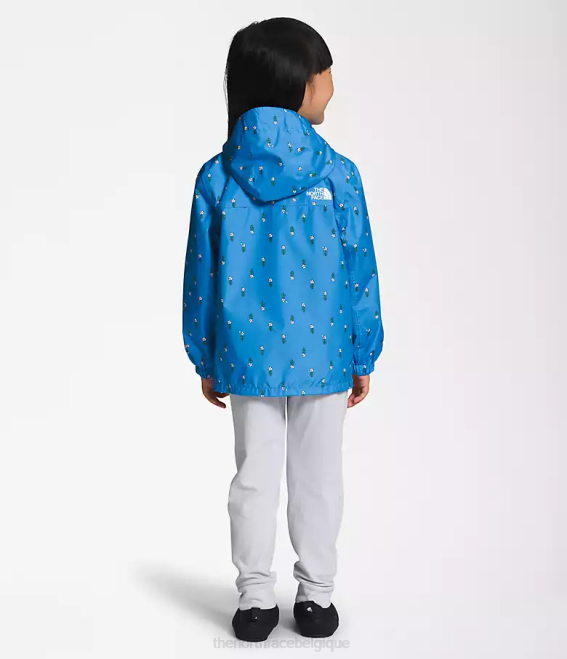 imprimé floral super sonic blue joy enfants The North Face veste de pluie Antora 62XR89