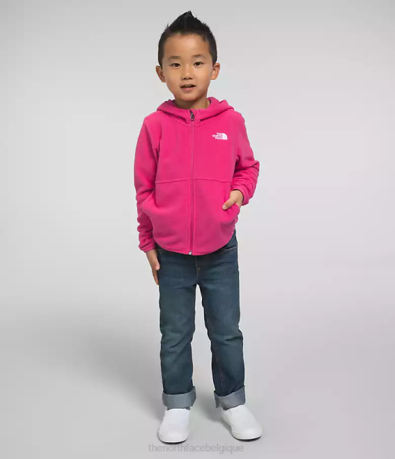 M. rose enfants The North Face sweat à capuche entièrement zippé glacier 62XR692