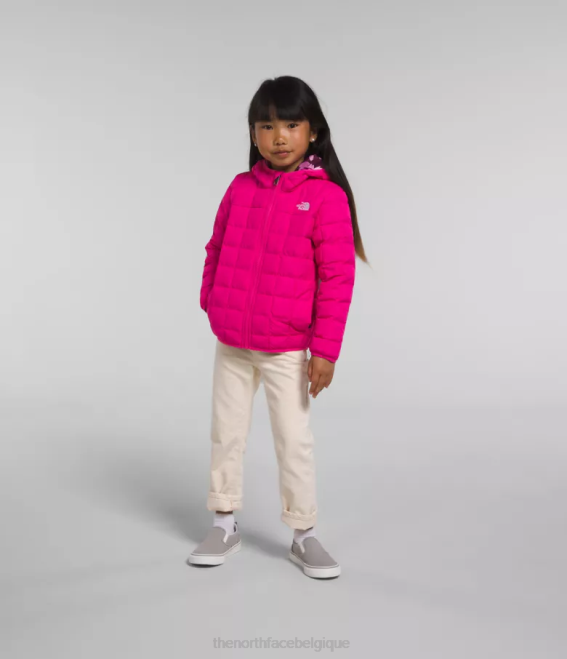 M. rose enfants The North Face veste à capuche réversible thermoball 62XR1239