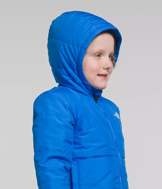 bleu optique enfants The North Face veste à capuche réversible à fermeture éclair intégrale mt chimbo 62XR635