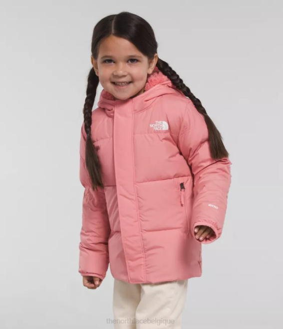 rose ombragée enfants The North Face doudoune à capuche north 62XR862