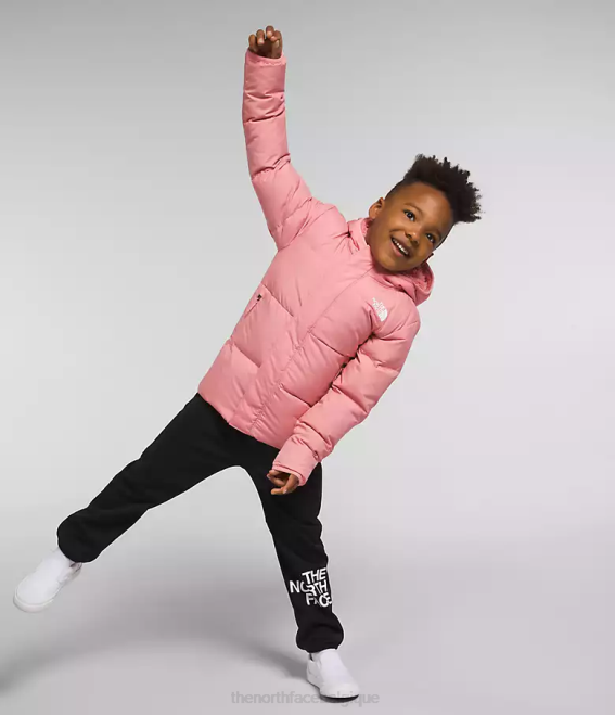 rose ombragée enfants The North Face doudoune à capuche north 62XR862