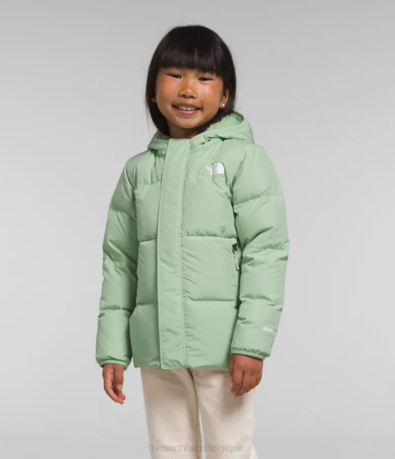 sauge brumeuse enfants The North Face doudoune à capuche north 62XR864