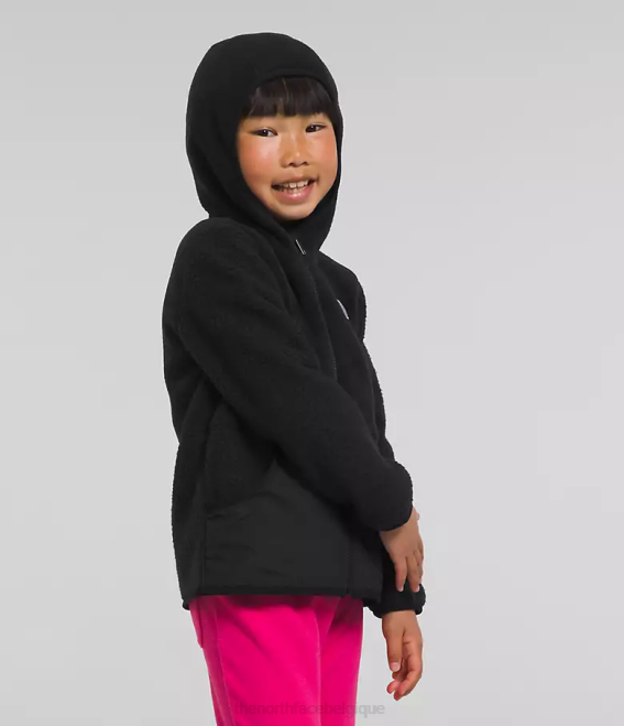 tnf noir enfants The North Face sweat à capuche entièrement zippé en polaire forrest 62XR464