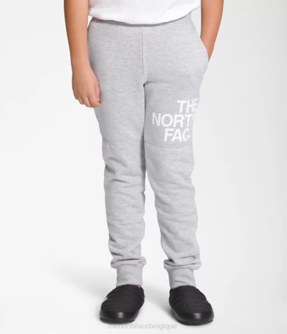tnf gris clair chiné enfants The North Face pantalon de jogging en polaire camp 62XR394