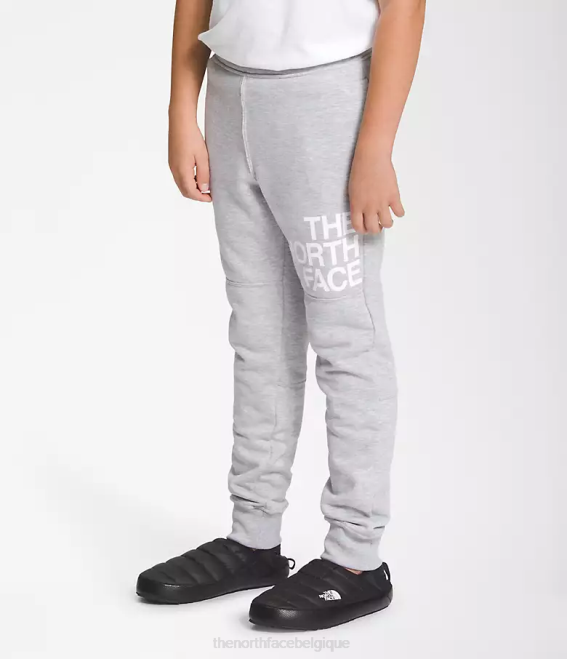 tnf gris clair chiné enfants The North Face pantalon de jogging en polaire camp 62XR394
