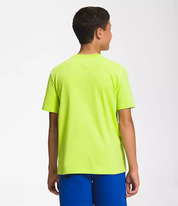led jaune/tnf noir/sommet marine enfants The North Face t-shirt graphique à manches courtes 62XR1060