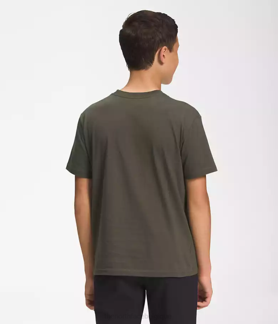 nouveau vert taupe/noir tnf enfants The North Face t-shirt graphique à manches courtes 62XR1056