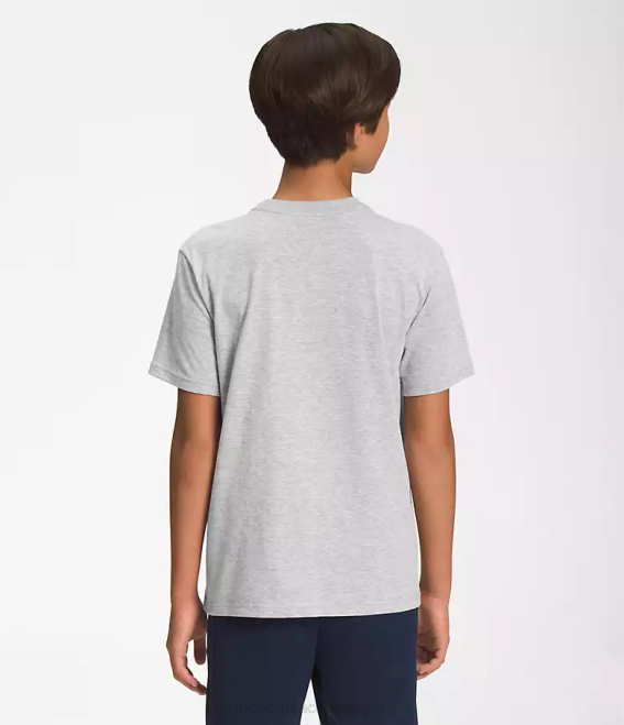 tnf gris clair chiné/led jaune enfants The North Face t-shirt graphique à manches courtes 62XR1057