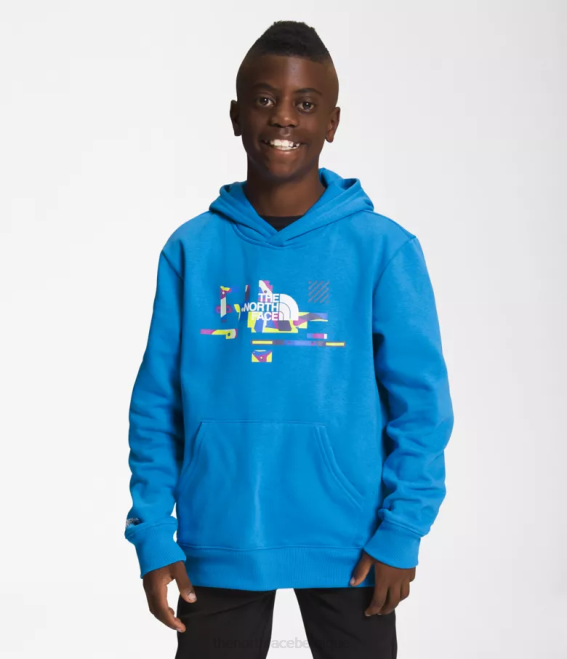 bleu super sonique enfants The North Face sweat à capuche en polaire camp 62XR1106