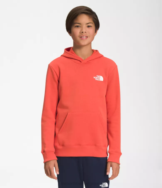 rétro orange enfants The North Face sweat à capuche en polaire camp 62XR1105