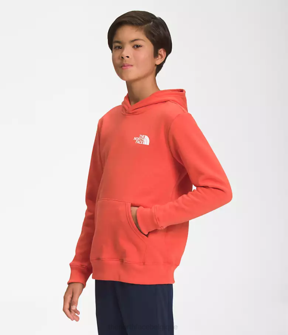 rétro orange enfants The North Face sweat à capuche en polaire camp 62XR1105