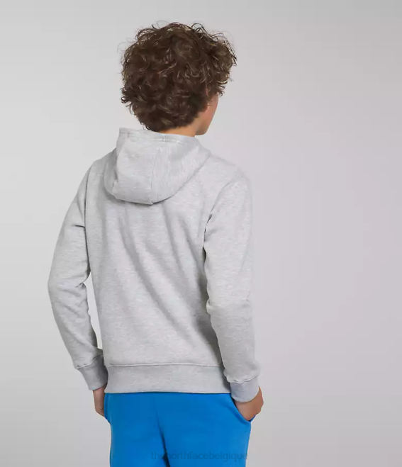tnf gris clair chiné/bleu optique enfants The North Face sweat à capuche en polaire camp 62XR1108