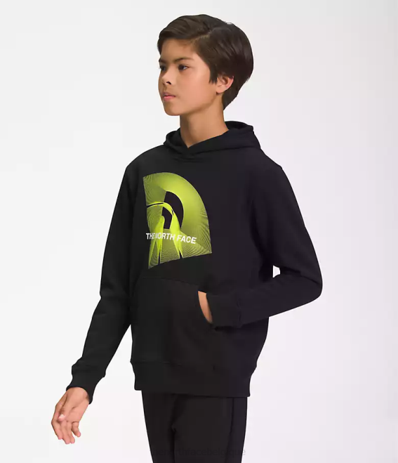 tnf noir/tnf noir/led jaune enfants The North Face sweat à capuche en polaire camp 62XR1103