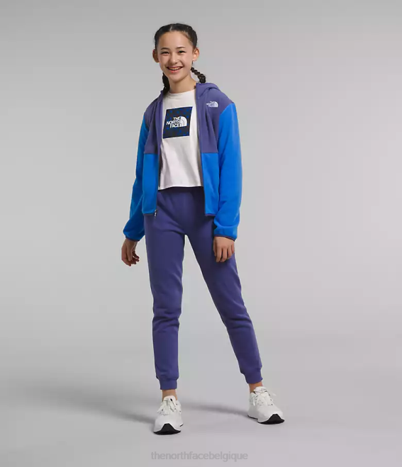 bleu optique enfants The North Face veste à capuche entièrement zippée Glacier 62XR521