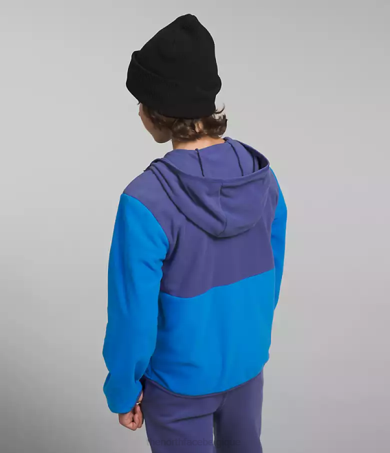 bleu optique enfants The North Face veste à capuche entièrement zippée Glacier 62XR521