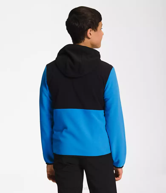 bleu super sonique enfants The North Face veste à capuche entièrement zippée Glacier 62XR522