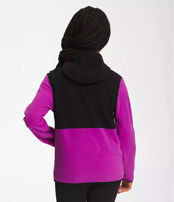 fleur de cactus violet enfants The North Face veste à capuche entièrement zippée Glacier 62XR524