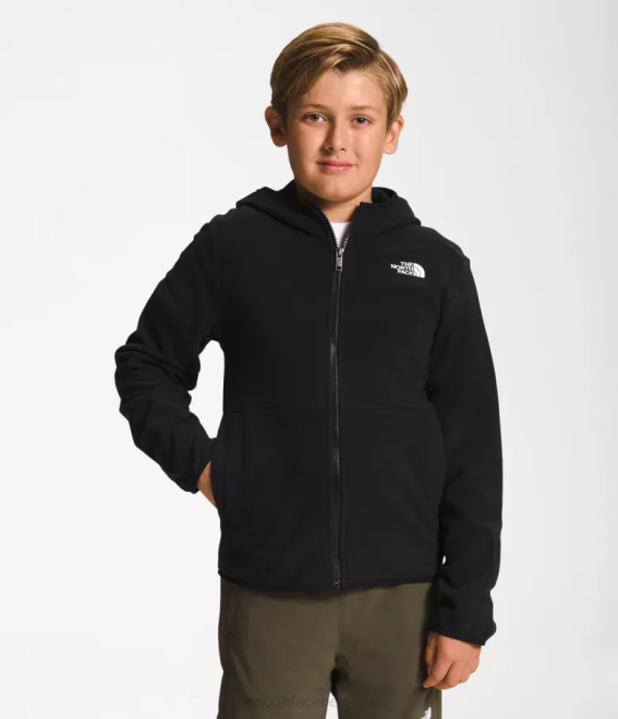 tnf noir enfants The North Face veste à capuche entièrement zippée Glacier 62XR520 - Cliquez sur l'image pour la fermer