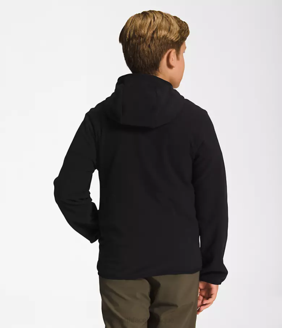 tnf noir enfants The North Face veste à capuche entièrement zippée Glacier 62XR520