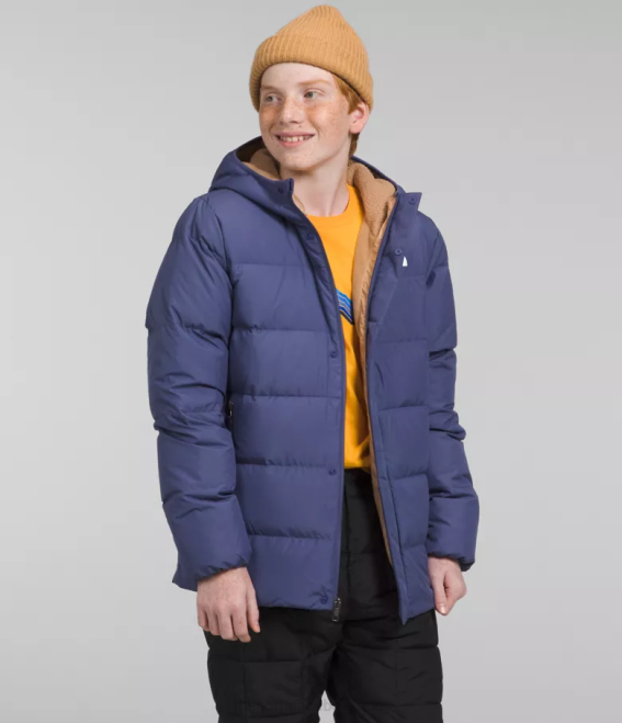 bleu grotte enfants The North Face parka doublée de polaire north 62XR688