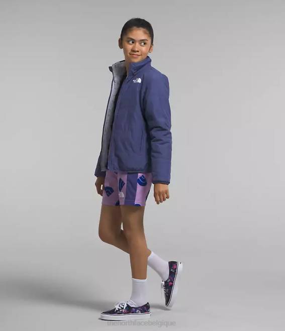 bleu grotte enfants The North Face veste réversible Mossbud 62XR1151